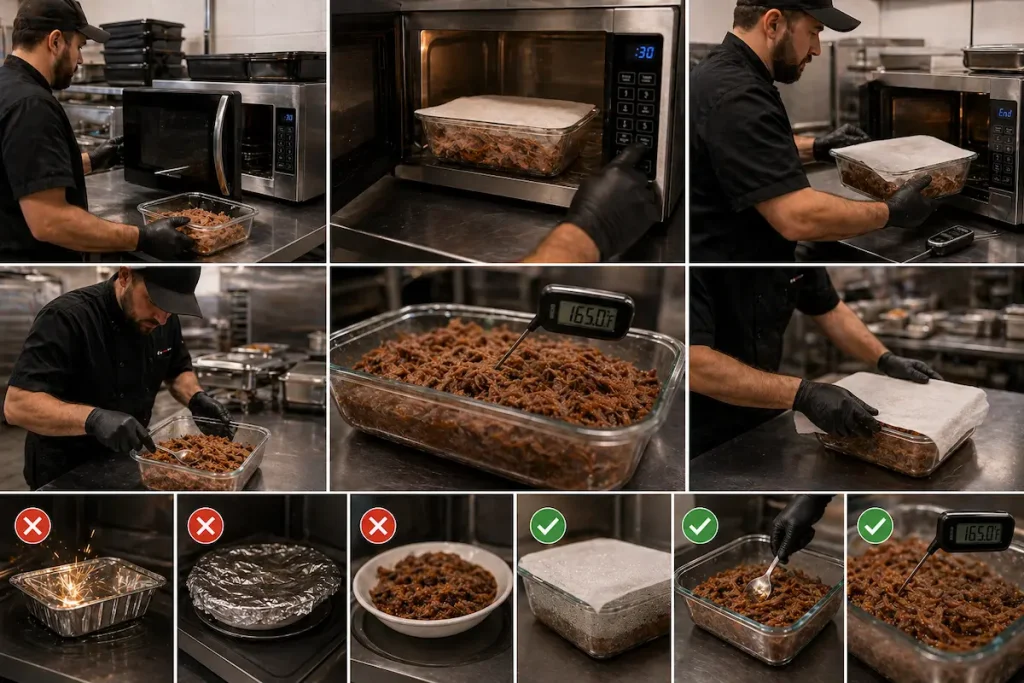 Reheating food safety in action