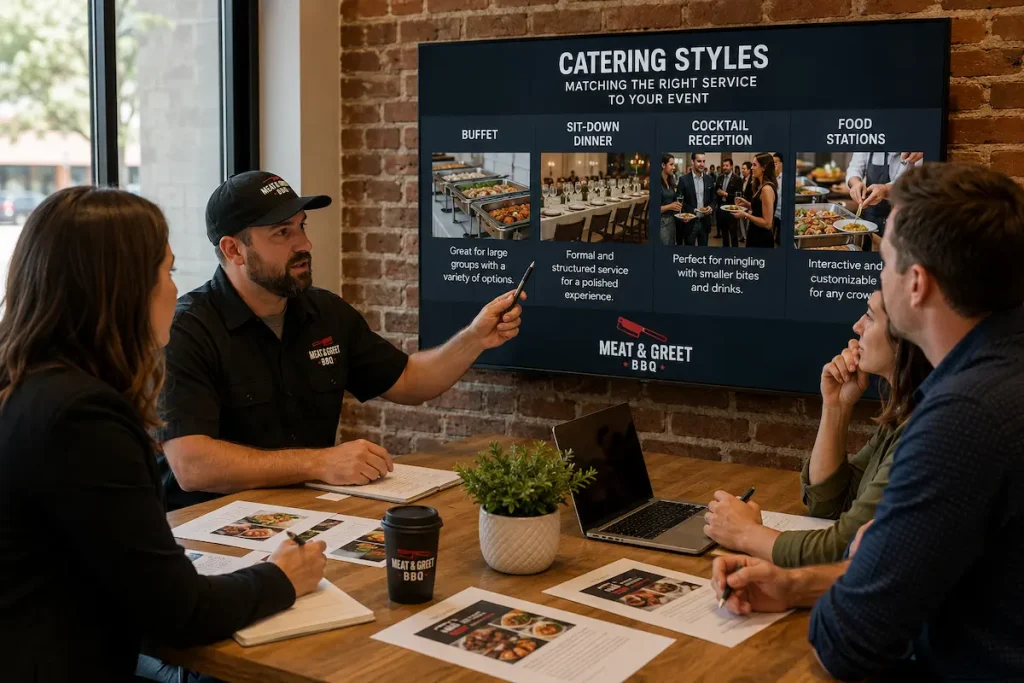 BBQ catering styles DFW events