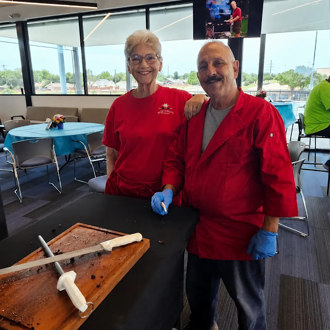 Meat and Greet BBQ team catering a graduation party in DFW