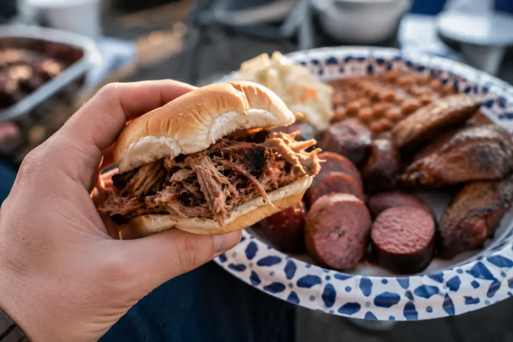 arlington tailgate bbq sliders and sausage